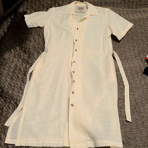 Naked and Famous Aloha belted shirt dress